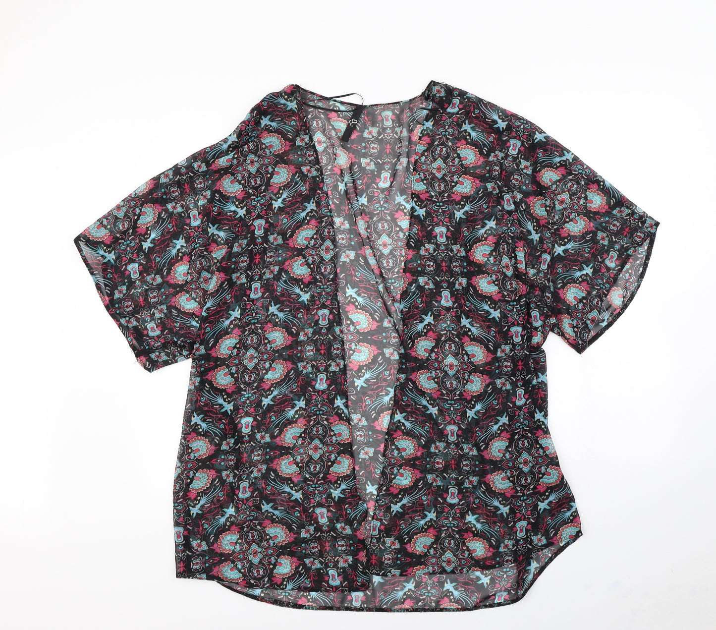 Preworn Womens Black Geometric  Jacket  Size 14