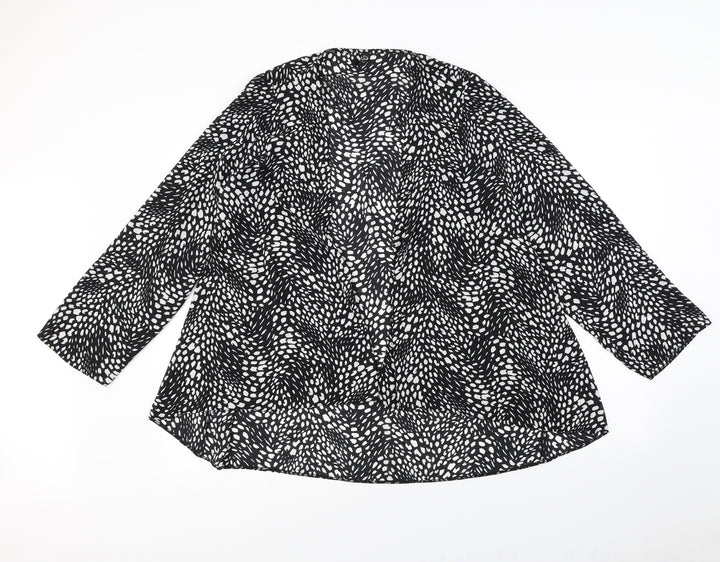 Preworn Womens White Polka Dot  Jacket  Size 18