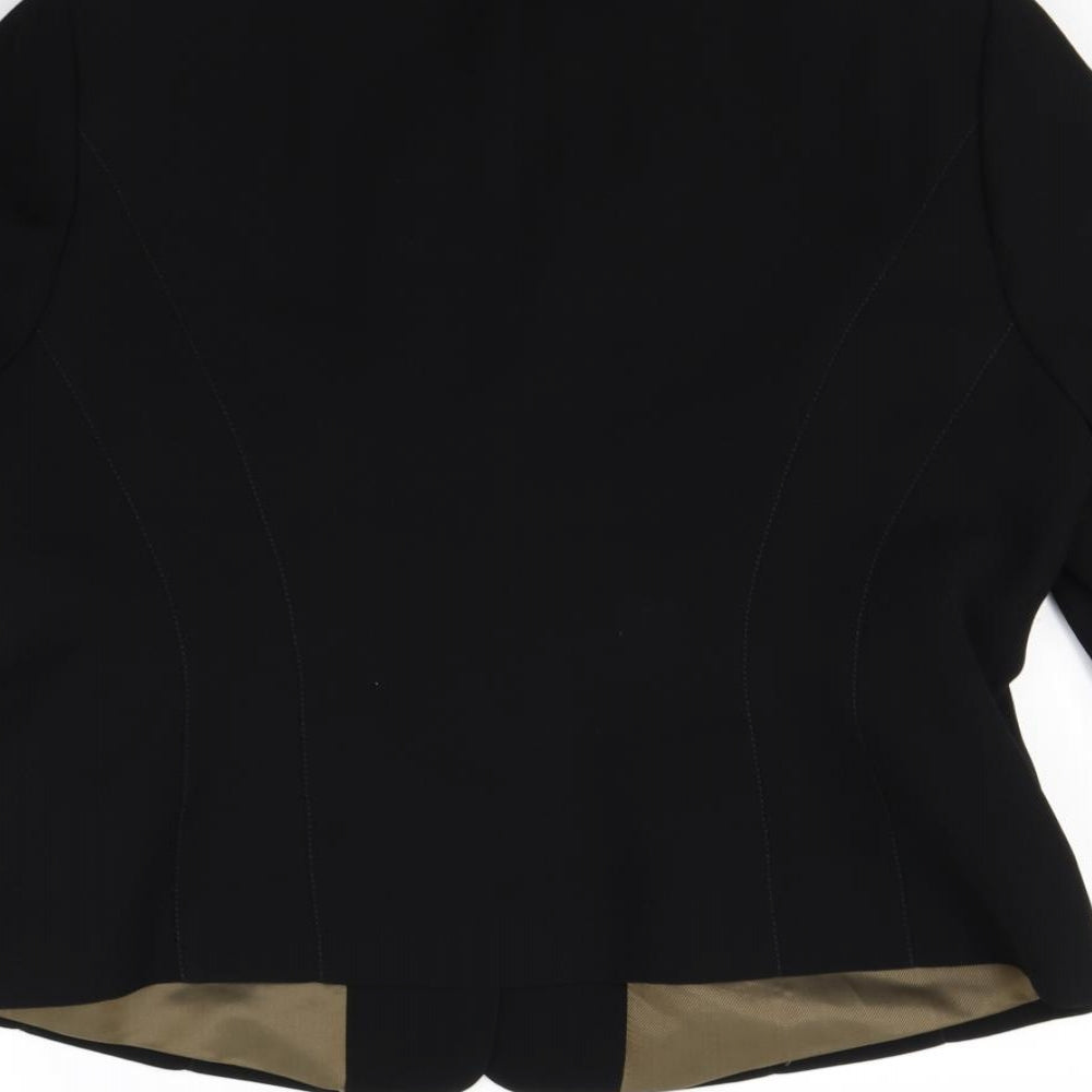 Preworn Womens Black   Jacket Blazer Size 18  - Shoulder Pads