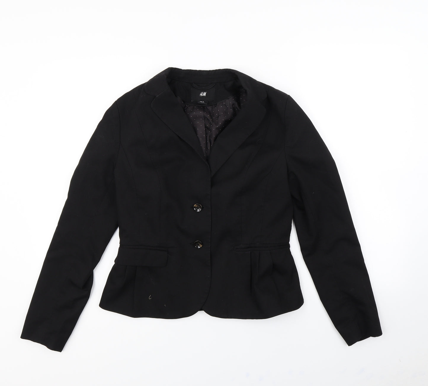 H&M Womens Black   Jacket Blazer Size 12  - Shoulder Pads