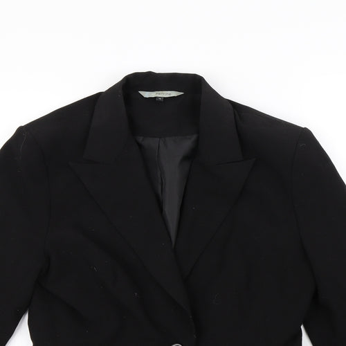 Red Herring Womens Black   Jacket Blazer Size 12  - Shoulder Pads