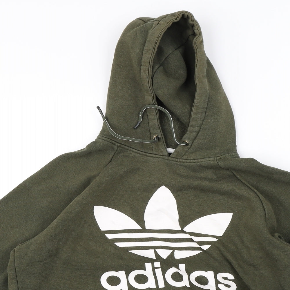 adidas Mens Green   Pullover Hoodie Size M