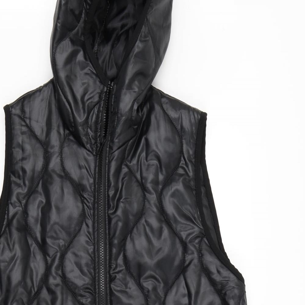Preworn Mens Black   Gilet Coat Size L