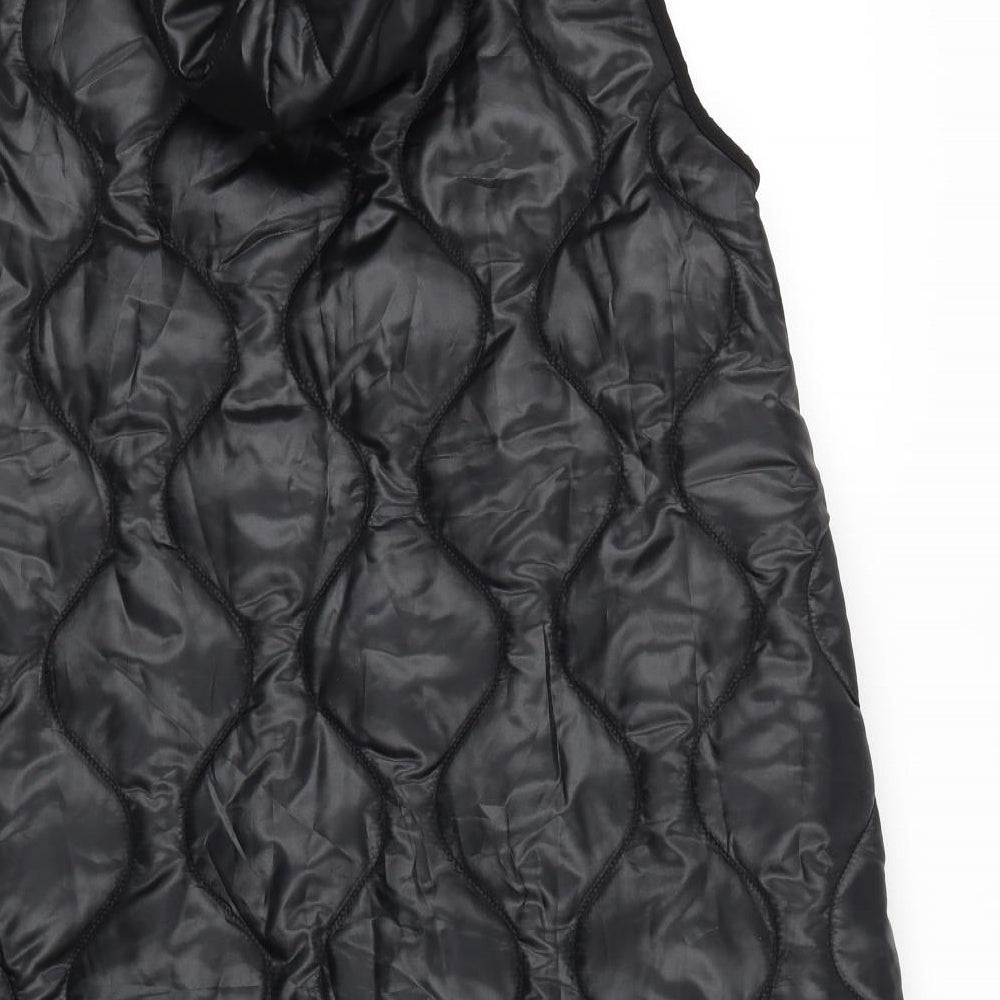 Preworn Mens Black   Gilet Coat Size L