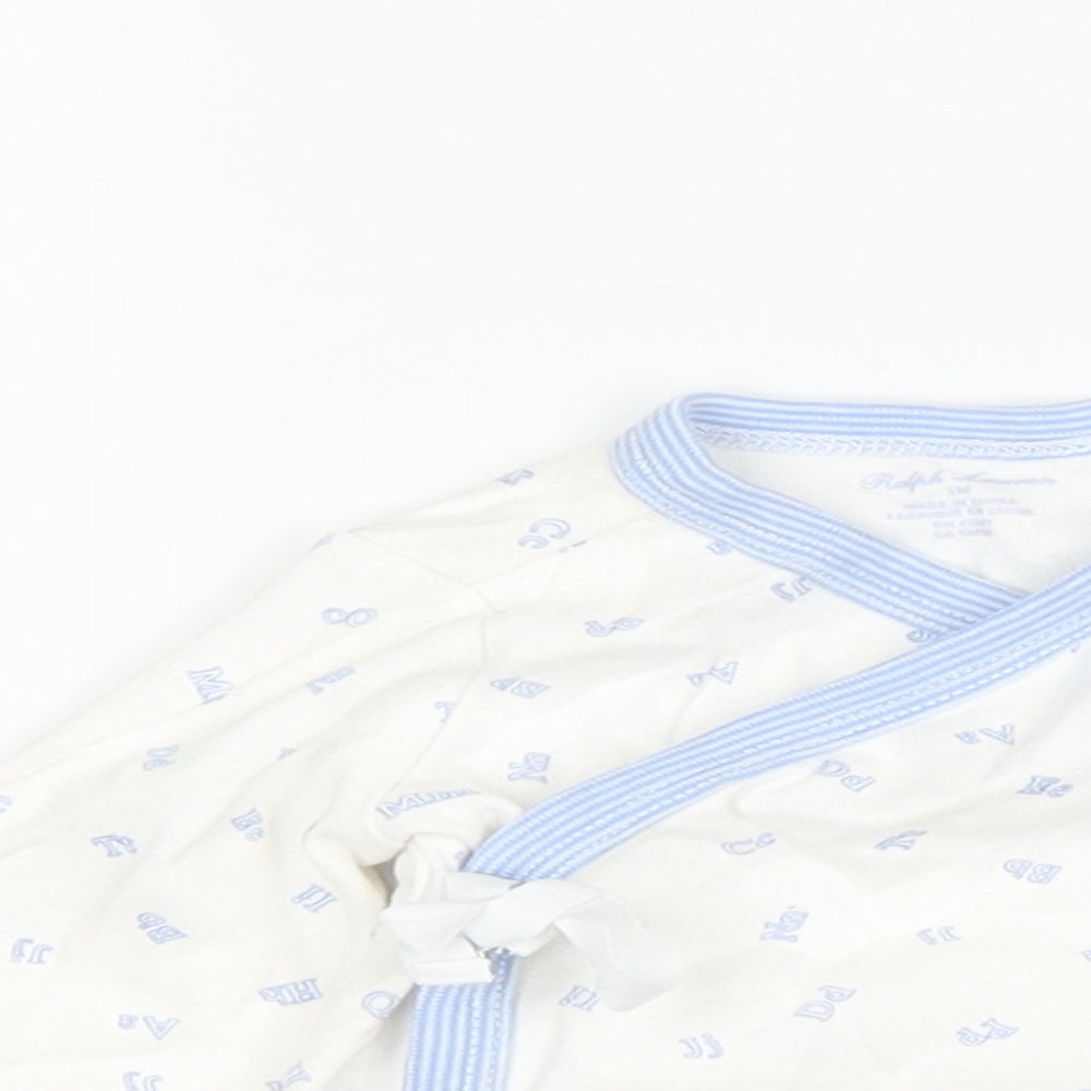 Ralph Lauren Baby White   Basic T-Shirt Size 3-6 Months  - Graphic tie side