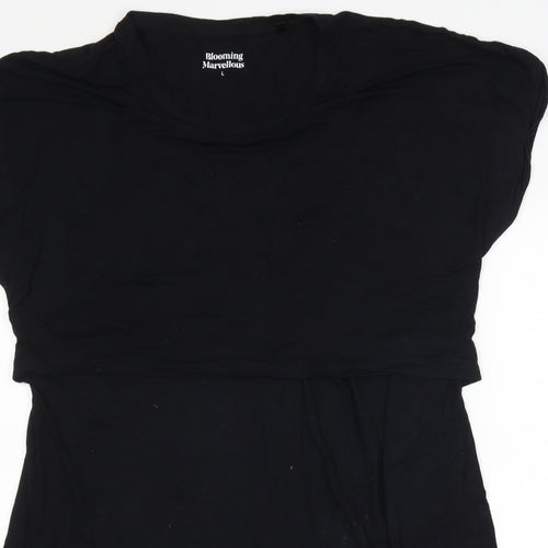 Blooming Marvellous Womens Black   Basic T-Shirt Size L  - maternity friendly