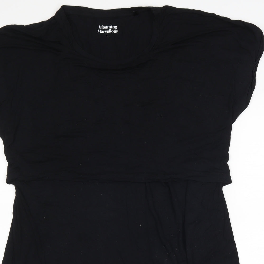Blooming Marvellous Womens Black   Basic T-Shirt Size L  - maternity friendly