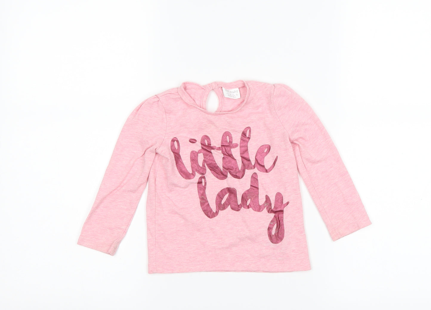 F&F Girls Pink   Basic T-Shirt Size 9-12 Months  - little lady