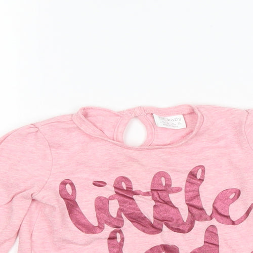 F&F Girls Pink   Basic T-Shirt Size 9-12 Months  - little lady