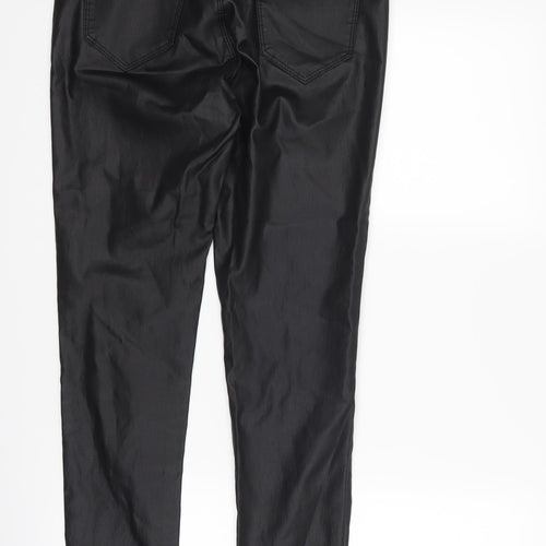 Estee Brown Womens Black   Trousers  Size 12 L29 in - Leather Look
