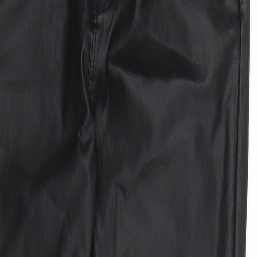 Estee Brown Womens Black   Trousers  Size 12 L29 in - Leather Look