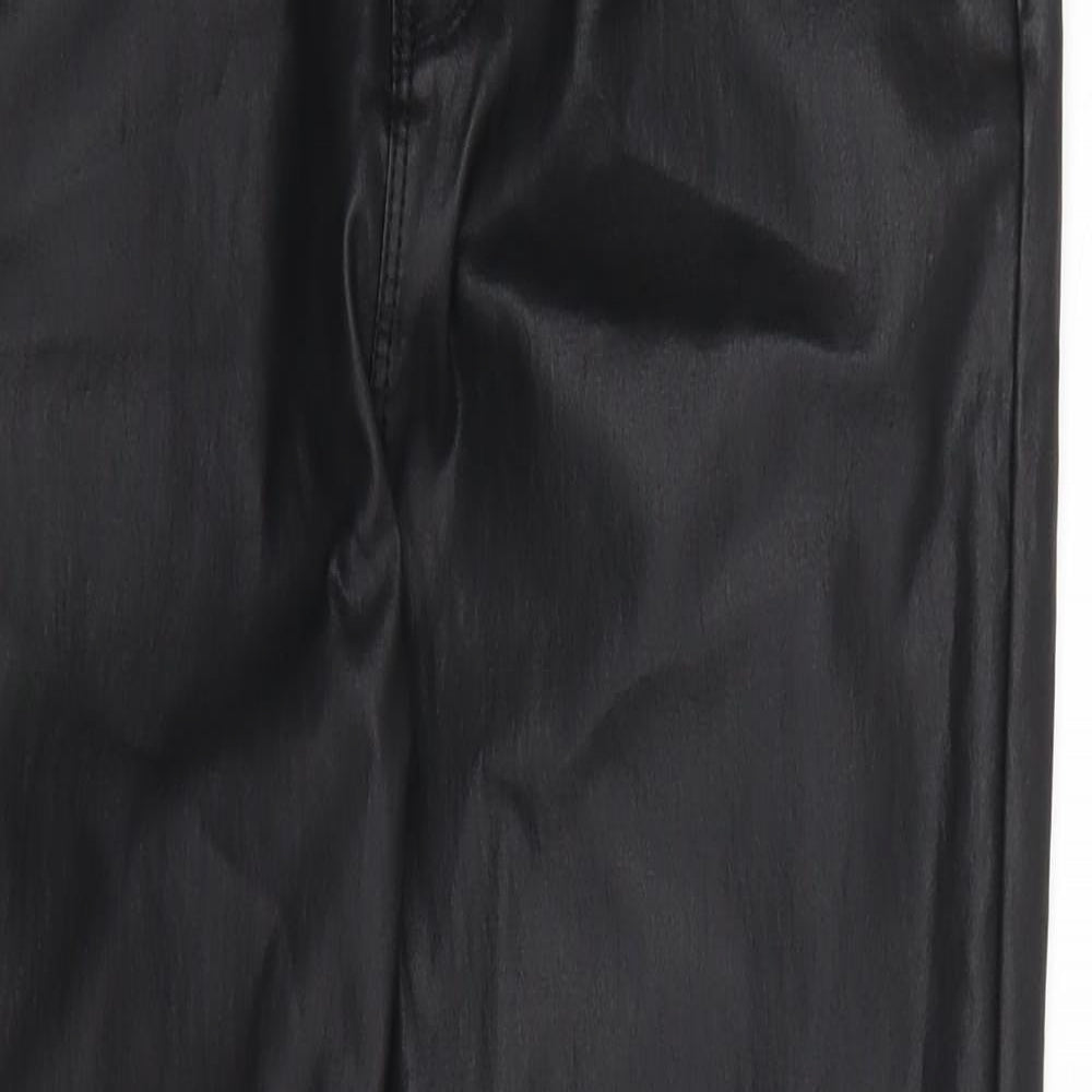 Estee Brown Womens Black   Trousers  Size 12 L29 in - Leather Look