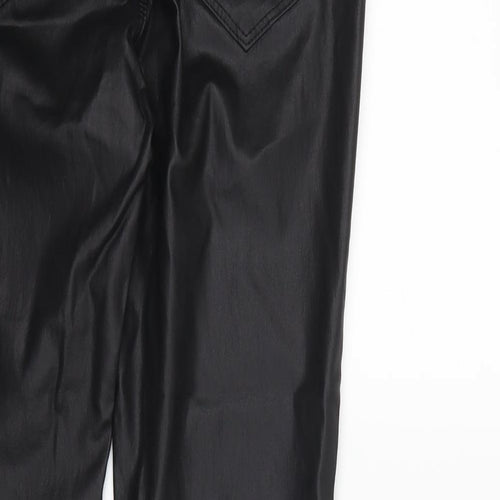 Estee Brown Womens Black   Trousers  Size 12 L29 in - Leather Look