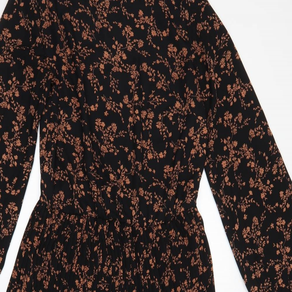 George Womens Black Floral  Maxi  Size 8