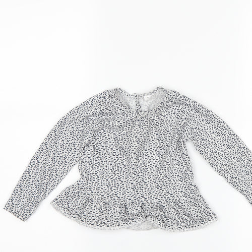 NEXT Girls White Polka Dot  Basic T-Shirt Size 18-24 Months