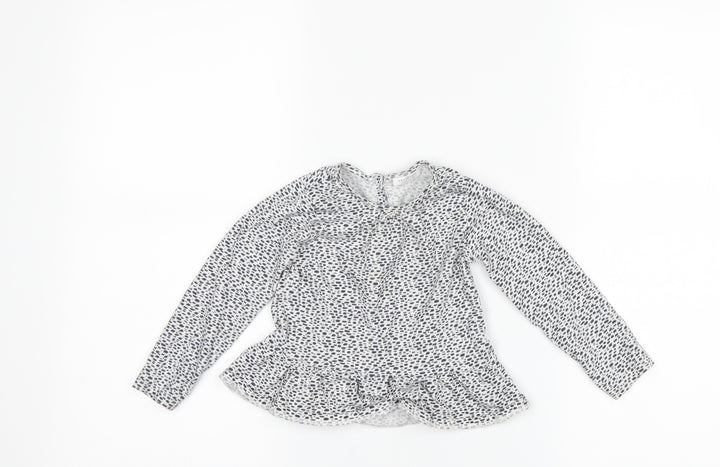 NEXT Girls White Polka Dot  Basic T-Shirt Size 18-24 Months