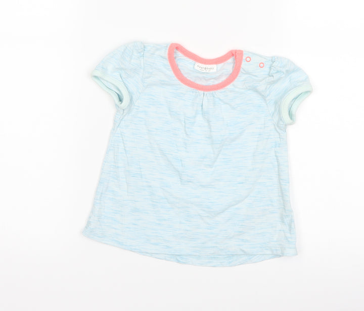 NEXT Girls Blue Basic T-Shirt Size 9-12 Months