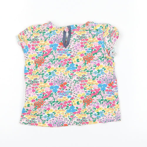 NEXT Girls White Floral  Basic T-Shirt Size 9-12 Months