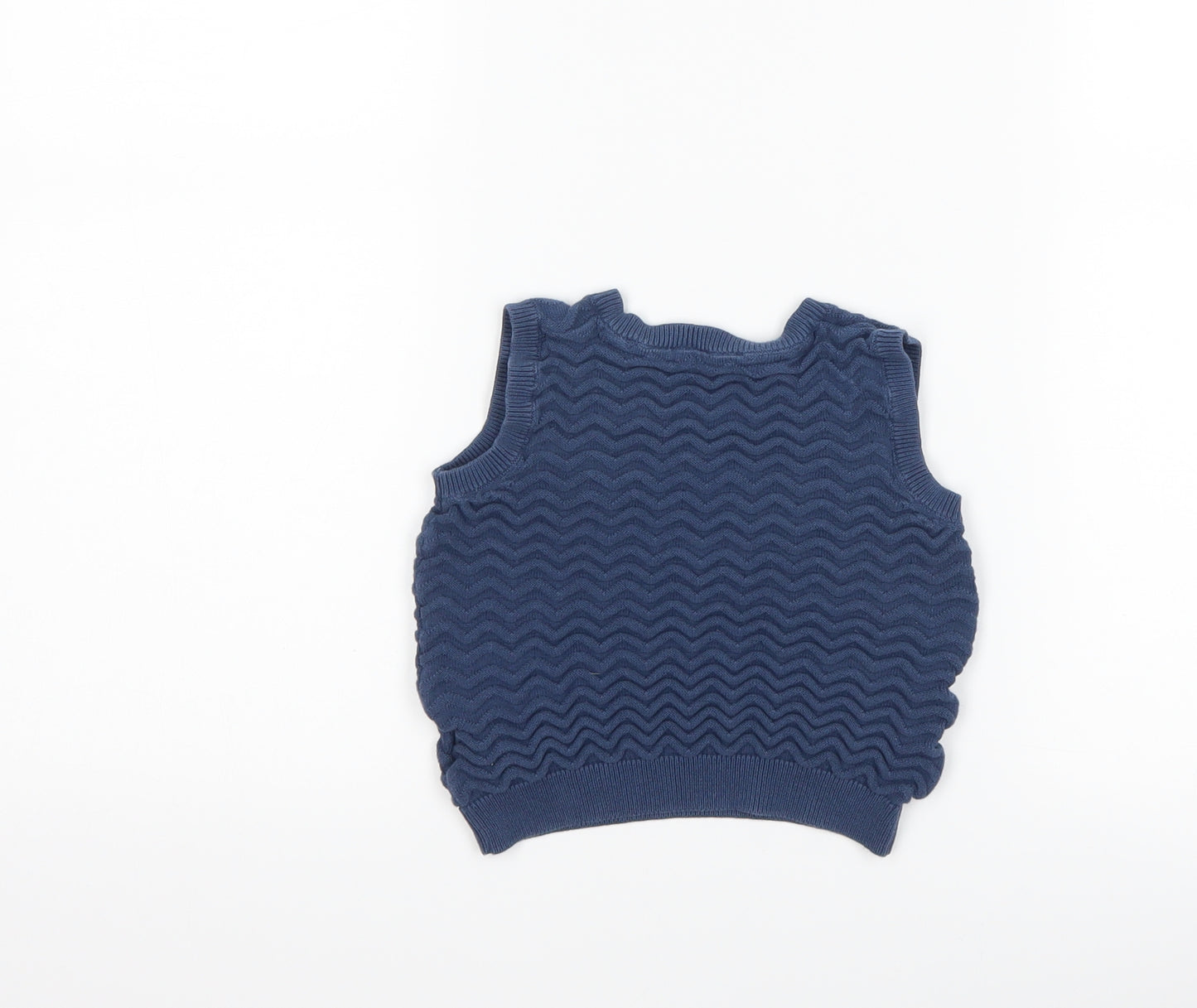 Marks and Spencer Boys Blue   Vest Jumper Size 12-18 Months