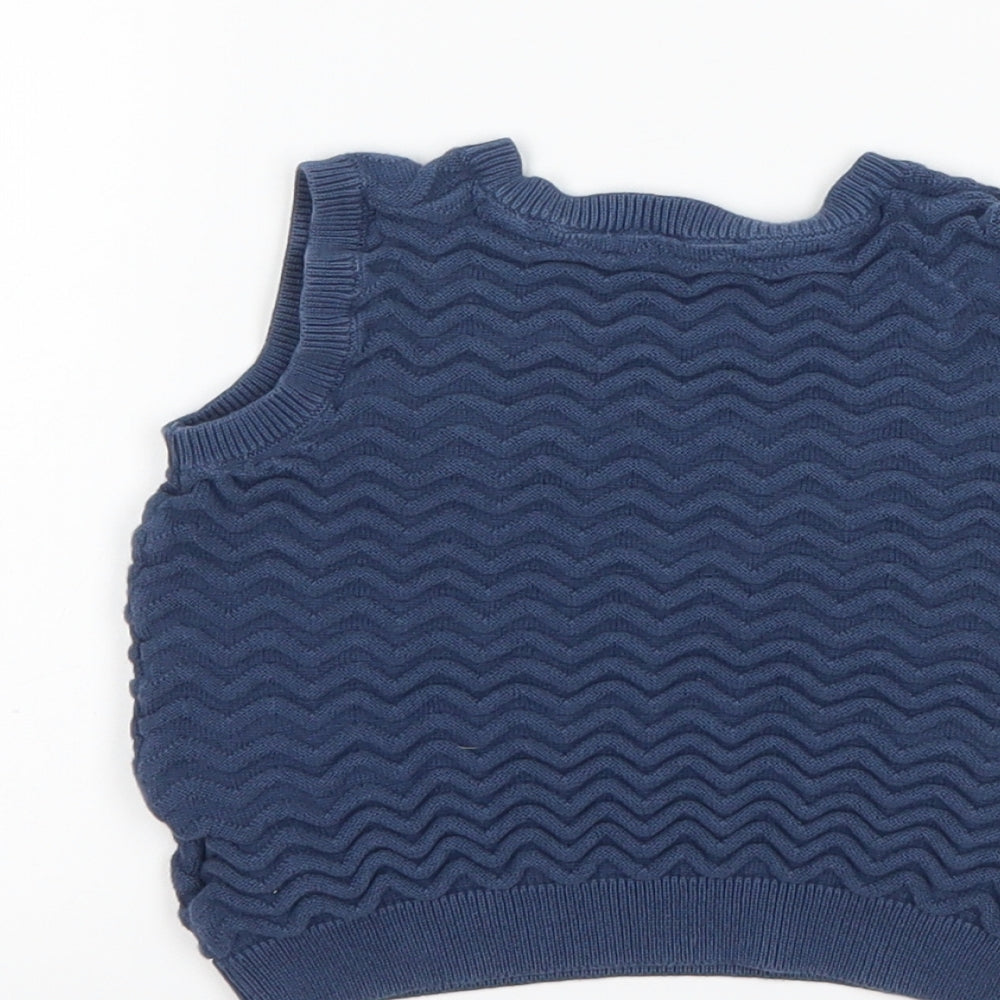 Marks and Spencer Boys Blue   Vest Jumper Size 12-18 Months