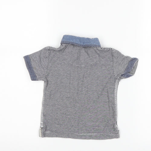 NEXT Boys Blue Striped  Basic Polo Size 12-18 Months