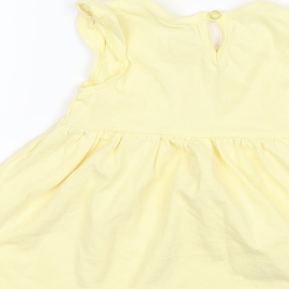 Primark Girls Yellow   T-Shirt Dress  Size 3-6 Months  - Disney Minnie Mouse