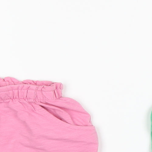 NEXT Girls Pink   Cropped Trousers Size 9-12 Months  - 2 pack