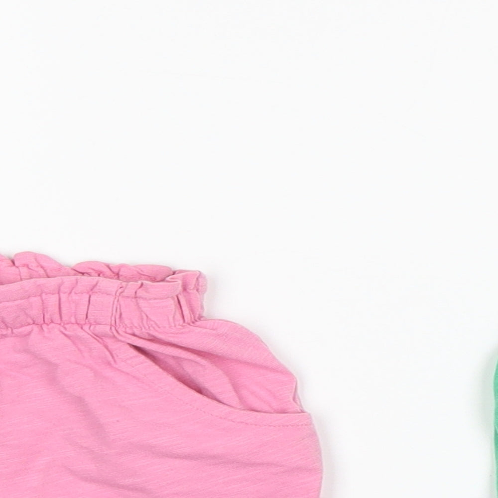 NEXT Girls Pink   Cropped Trousers Size 9-12 Months  - 2 pack
