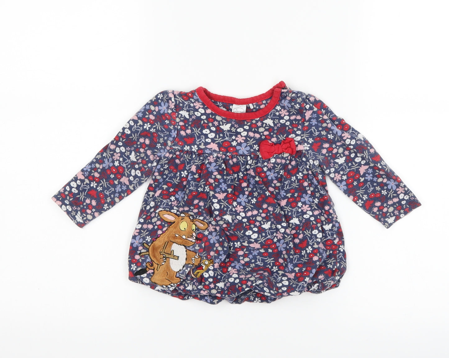 TU Girls Blue   Basic T-Shirt Size 6-9 Months  - The Gruffalo