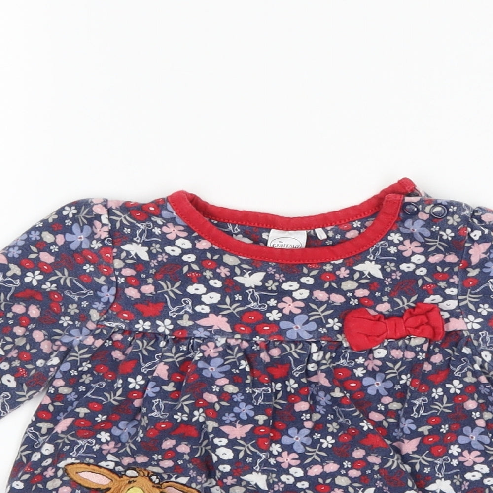 TU Girls Blue   Basic T-Shirt Size 6-9 Months  - The Gruffalo