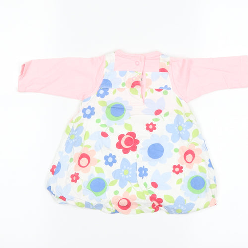 Marks and Spencer Girls White Floral  A-Line  Size 3-6 Months