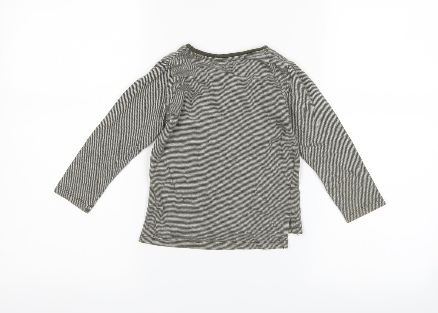 Primark Girls Green Striped  Basic T-Shirt Size 18-24 Months
