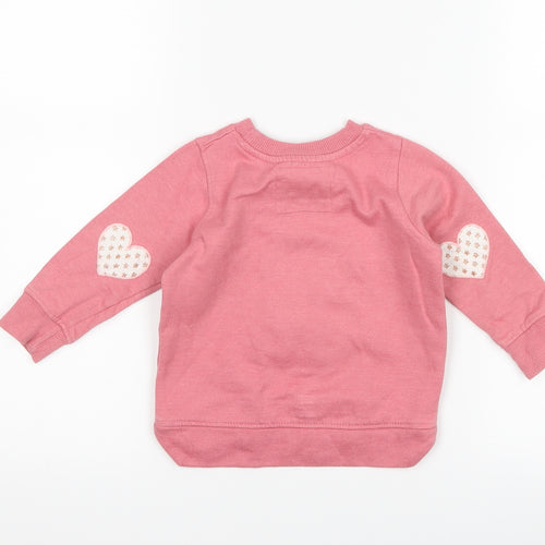 Primark Girls Pink   Pullover Jumper Size 9-12 Months  - bunny