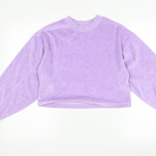 Matalan Girls Purple  Velour Pullover Sweatshirt Size 12 Years