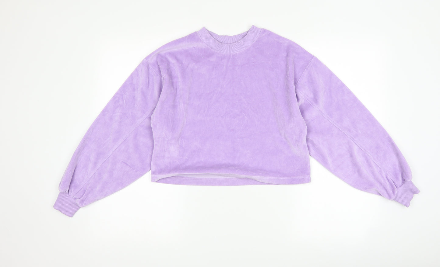 Matalan Girls Purple  Velour Pullover Sweatshirt Size 12 Years