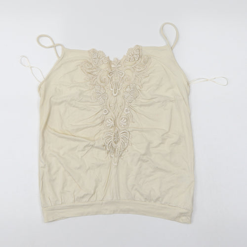 Preworn Womens Ivory   Basic Blouse Size 14