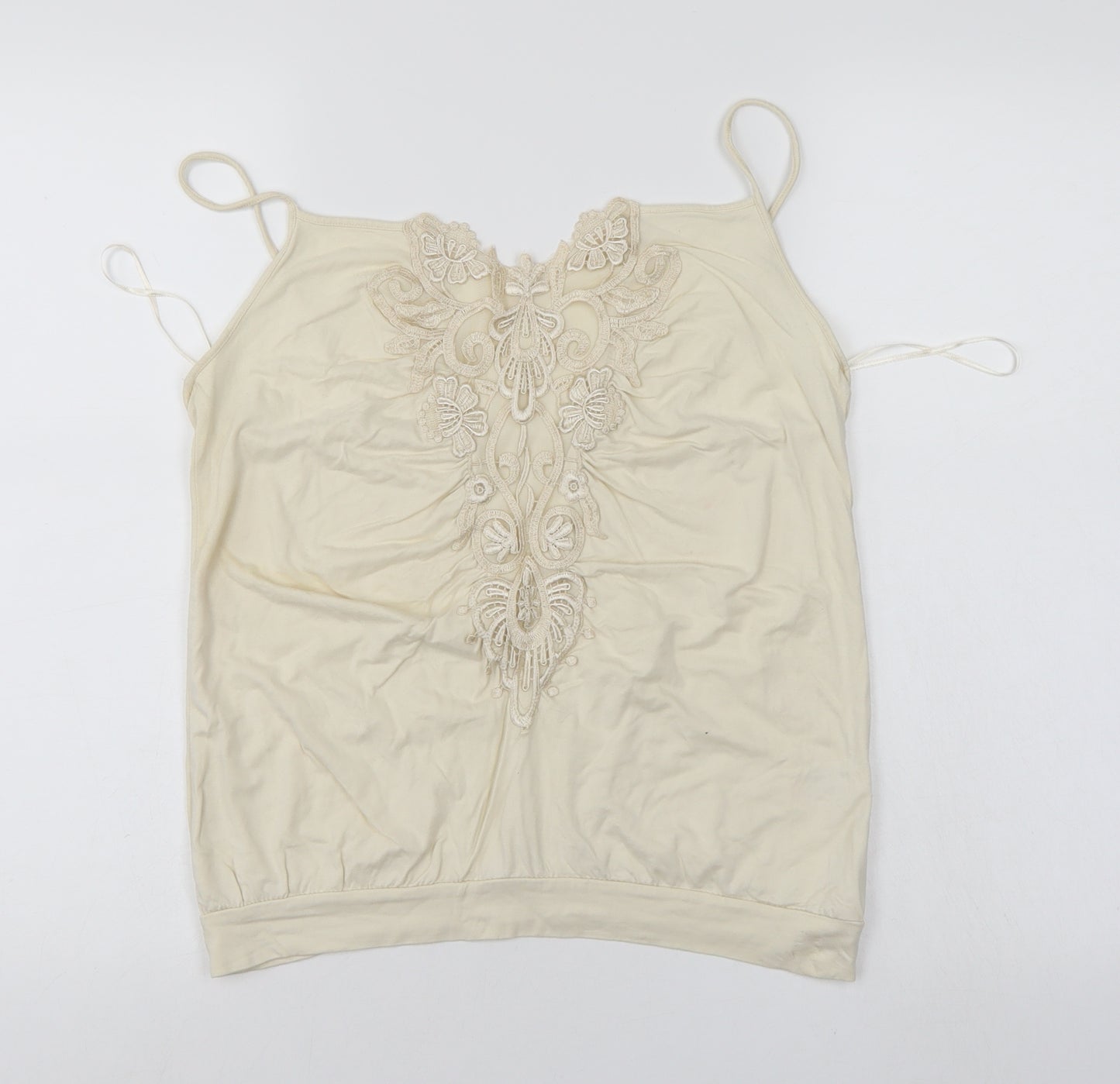 Preworn Womens Ivory   Basic Blouse Size 14