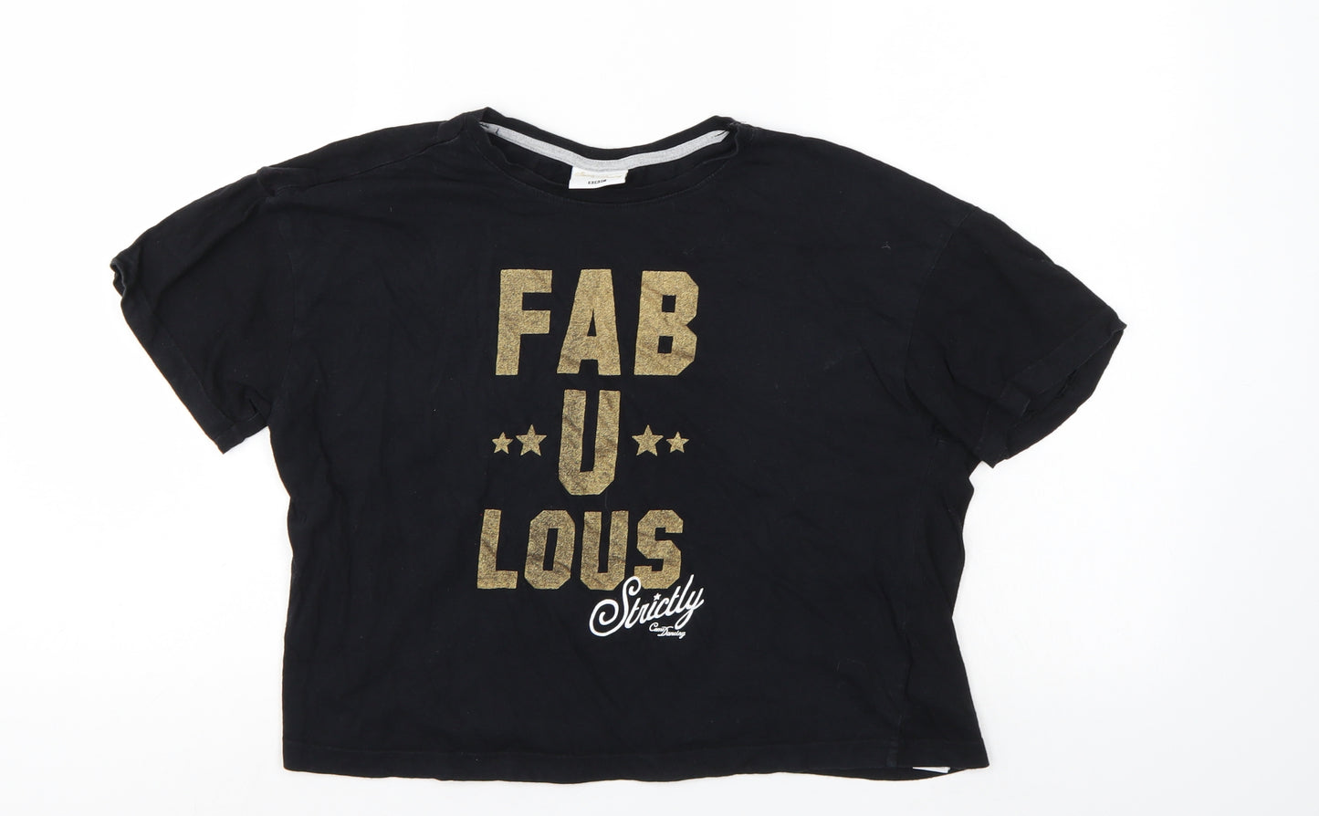 Strictly Come dancing Womens Black   Cropped T-Shirt Size XS