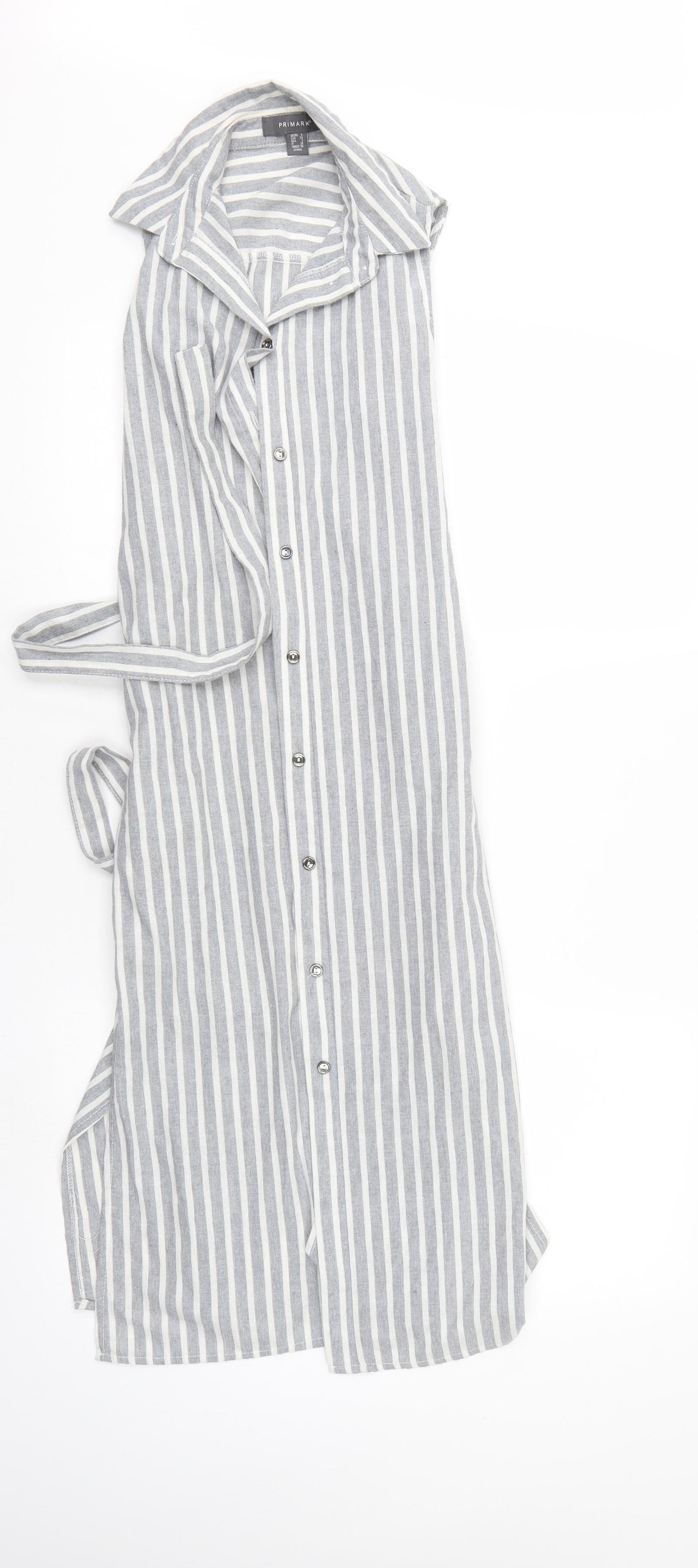 Primark Womens Grey Striped  Tank Dress  Size 6