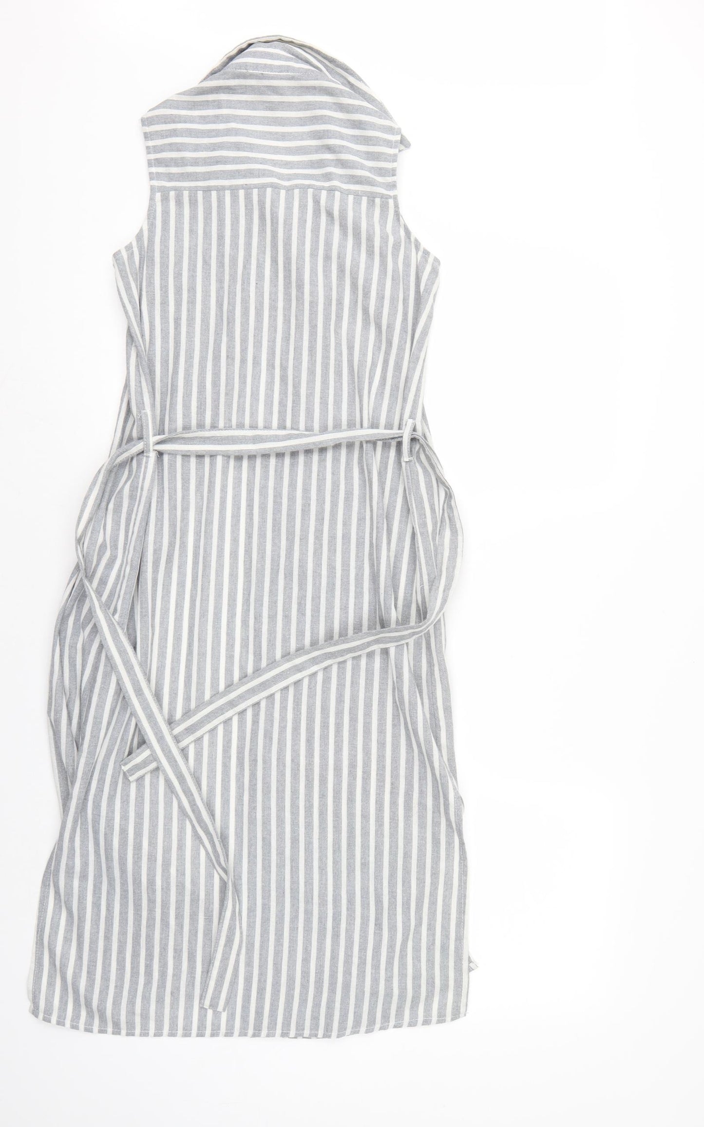 Primark Womens Grey Striped  Tank Dress  Size 6