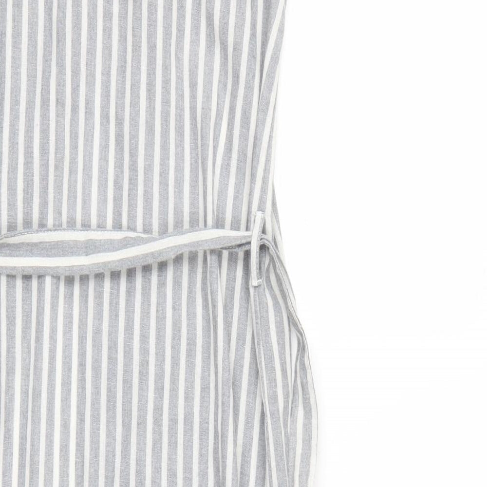 Primark Womens Grey Striped  Tank Dress  Size 6