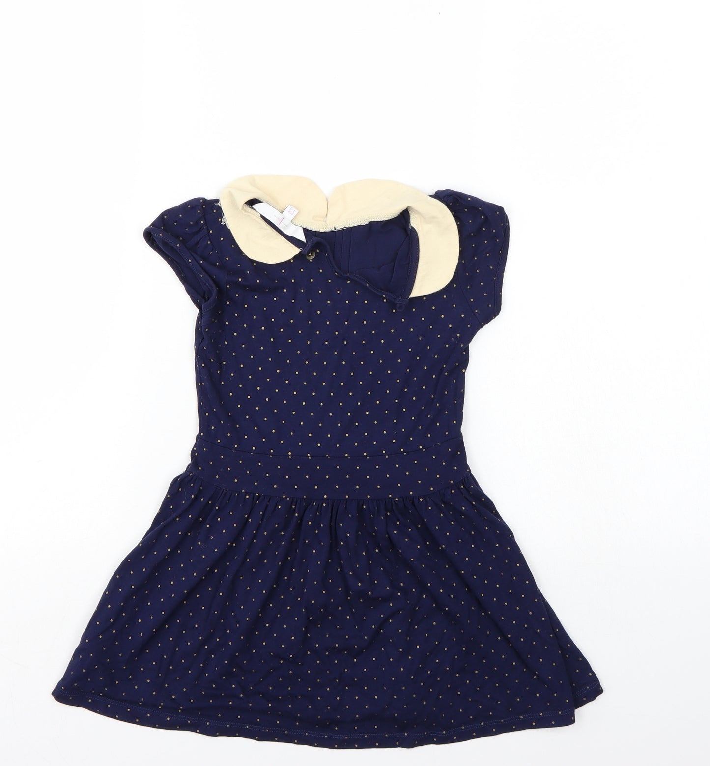 Jasper Conran Girls Blue Polka Dot  A-Line  Size 4-5 Years