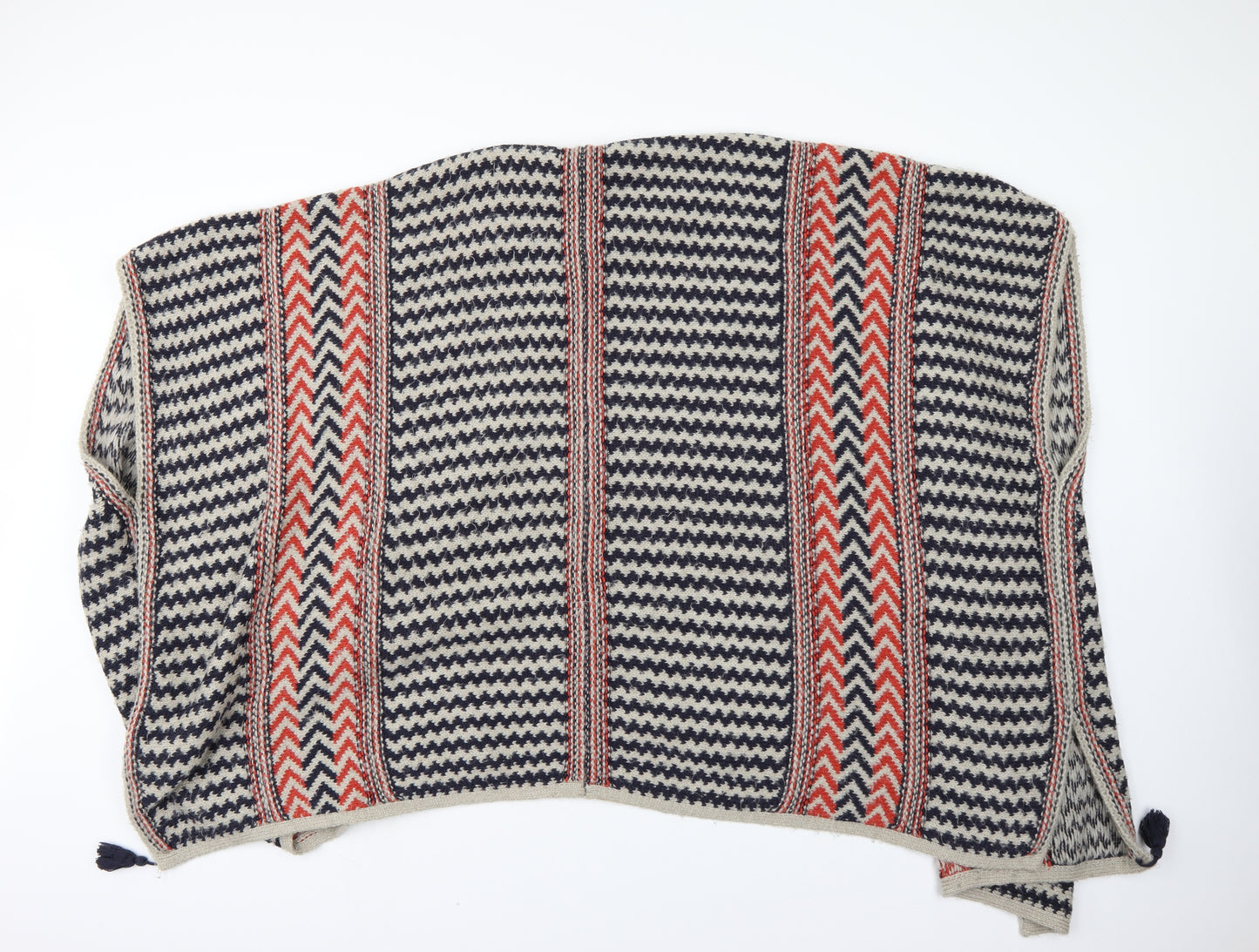 Monsoon Womens Multicoloured Geometric  Cape Jumper Size XL