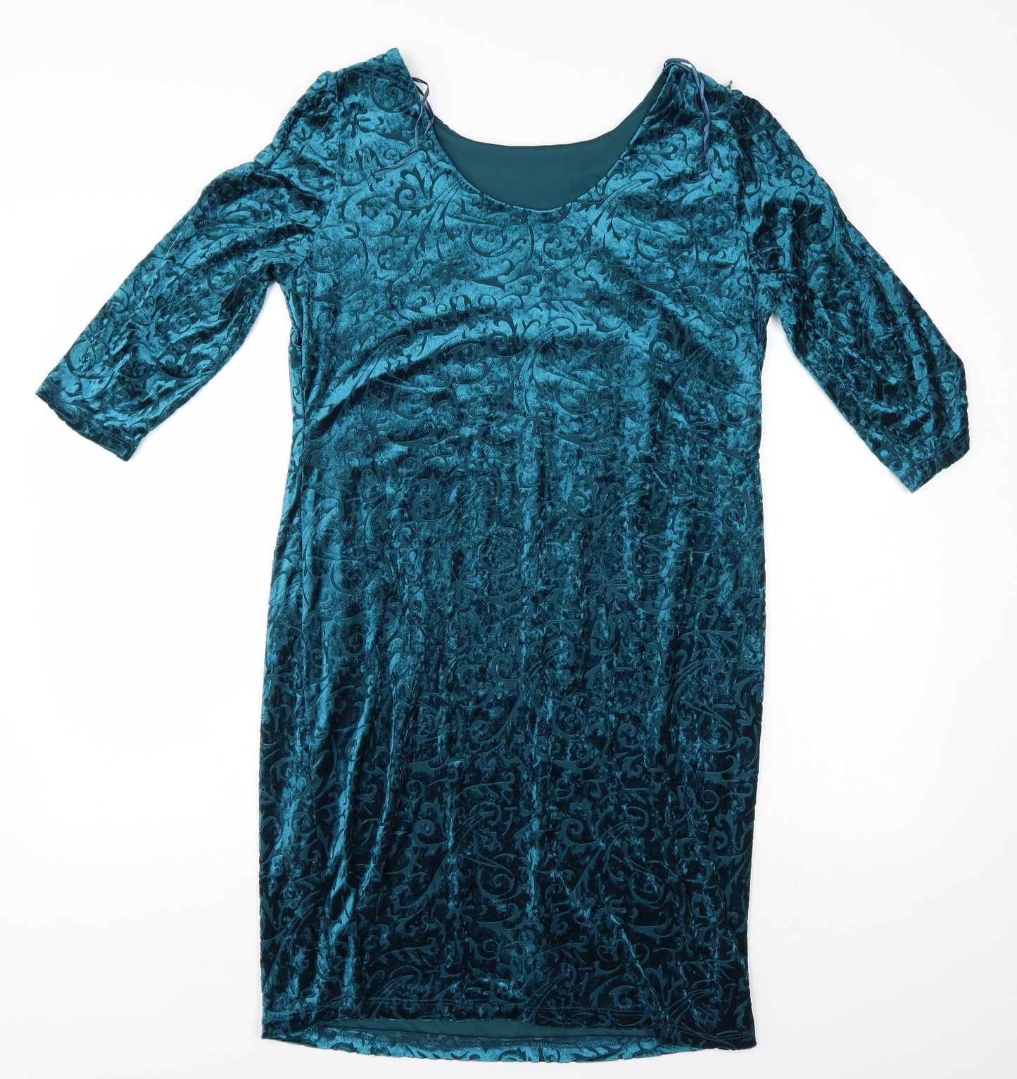 Georgw Womens Green Geometric  Jumper Dress  Size 16