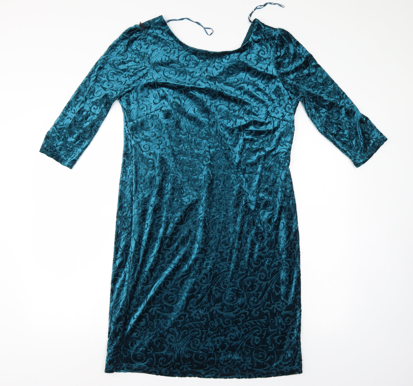 Georgw Womens Green Geometric  Jumper Dress  Size 16