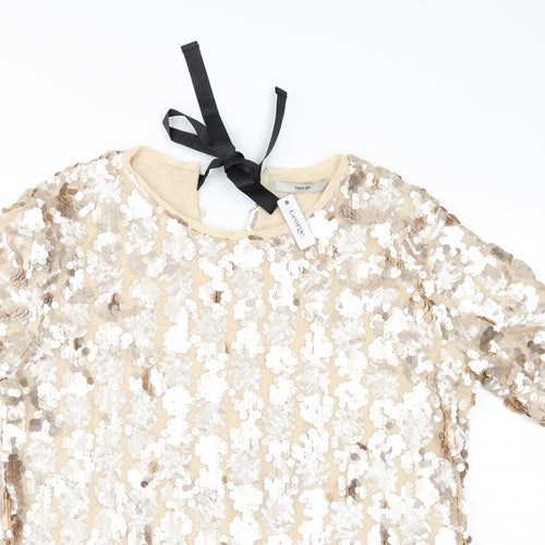 George Womens Beige   Tunic Blouse Size 16