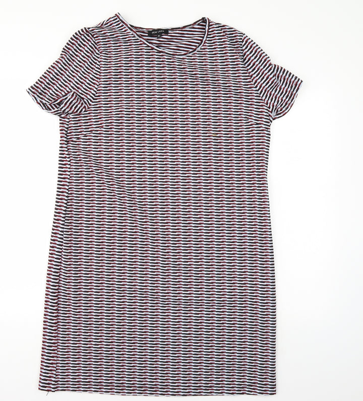 New Look Womens Multicoloured Striped  T-Shirt Dress