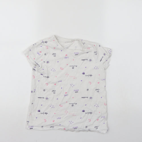 George Girls White   Kimono T-Shirt Size 9-10 Years