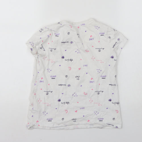George Girls White   Kimono T-Shirt Size 9-10 Years