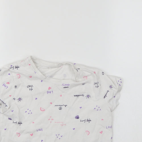 George Girls White   Kimono T-Shirt Size 9-10 Years